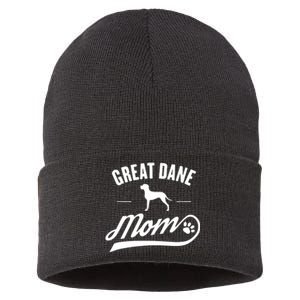 Great Dane Mom Dog Owner Lover Sustainable Knit Beanie