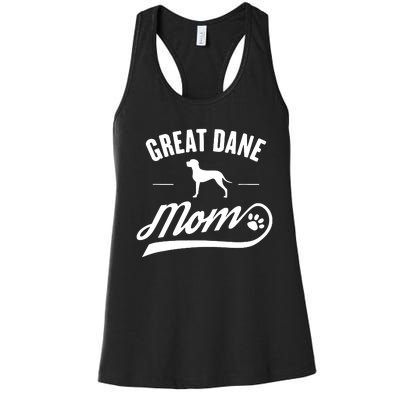 Great Dane Mom Dog Owner Lover Women's Racerback Tank