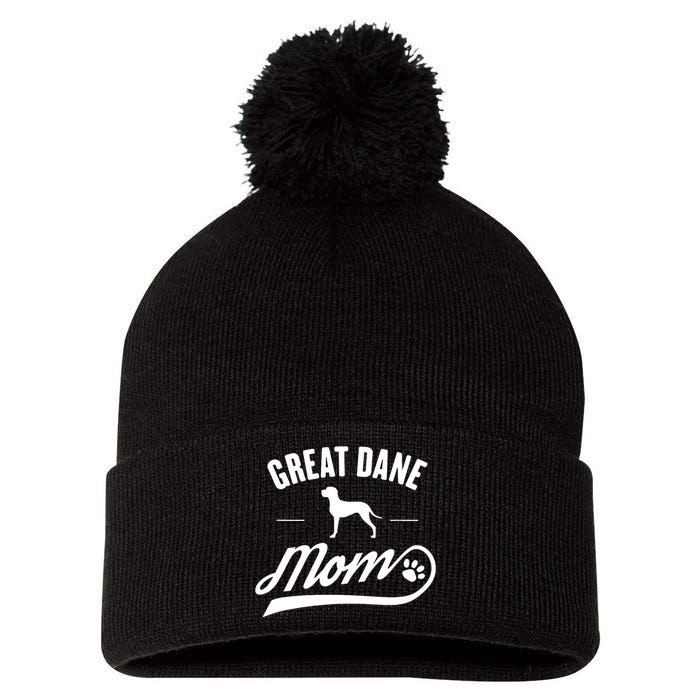 Great Dane Mom Dog Owner Lover Pom Pom 12in Knit Beanie