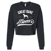 Great Dane Mom Dog Owner Lover Cropped Pullover Crew