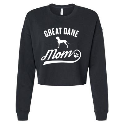 Great Dane Mom Dog Owner Lover Cropped Pullover Crew