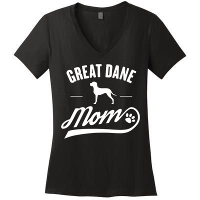 Great Dane Mom Dog Owner Lover Women's V-Neck T-Shirt