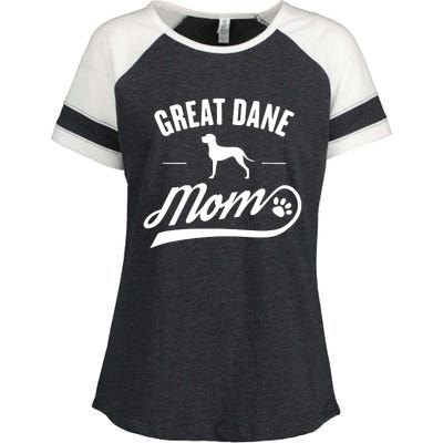 Great Dane Mom Dog Owner Lover Enza Ladies Jersey Colorblock Tee