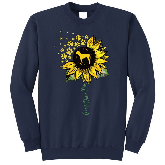 Great Dane Mom Sunflower Great Dane Lover Gifts Dog Mom Mama Sweatshirt