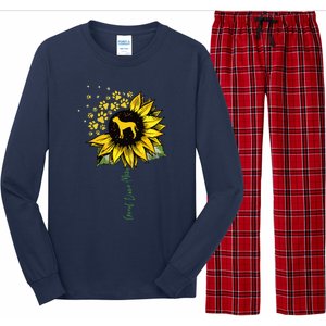 Great Dane Mom Sunflower Great Dane Lover Gifts Dog Mom Mama Long Sleeve Pajama Set