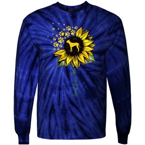 Great Dane Mom Sunflower Great Dane Lover Gifts Dog Mom Mama Tie-Dye Long Sleeve Shirt