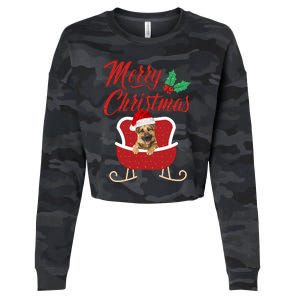 GermanShepherd Dog Merry Christmas Design For The Holiday Season! Cropped Pullover Crew