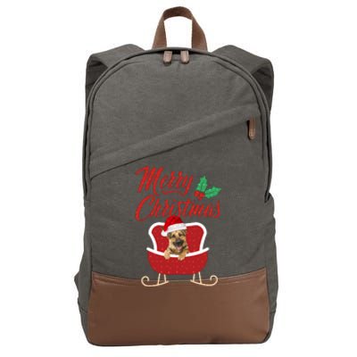 GermanShepherd Dog Merry Christmas Design For The Holiday Season! Cotton Canvas Backpack