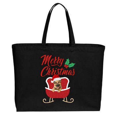 GermanShepherd Dog Merry Christmas Design For The Holiday Season! Cotton Canvas Jumbo Tote