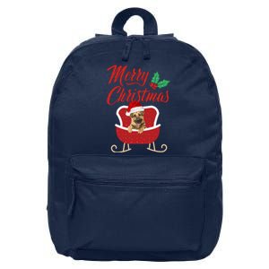 GermanShepherd Dog Merry Christmas Design For The Holiday Season! 16 in Basic Backpack