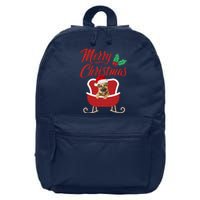 GermanShepherd Dog Merry Christmas Design For The Holiday Season! 16 in Basic Backpack