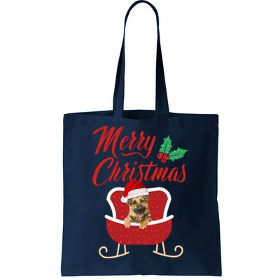 GermanShepherd Dog Merry Christmas Design For The Holiday Season! Tote Bag