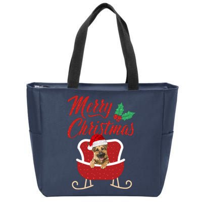 GermanShepherd Dog Merry Christmas Design For The Holiday Season! Zip Tote Bag