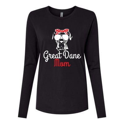 Great Dane Mom Vintage Funny Cute Dog Great Dane Mama Womens Cotton Relaxed Long Sleeve T-Shirt