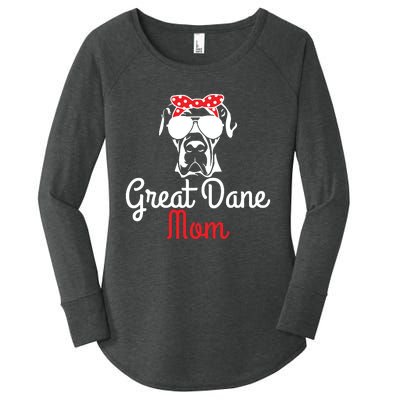 Great Dane Mom Vintage Funny Cute Dog Great Dane Mama Women's Perfect Tri Tunic Long Sleeve Shirt