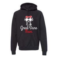 Great Dane Mom Vintage Funny Cute Dog Great Dane Mama Premium Hoodie