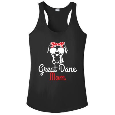 Great Dane Mom Vintage Funny Cute Dog Great Dane Mama Ladies PosiCharge Competitor Racerback Tank