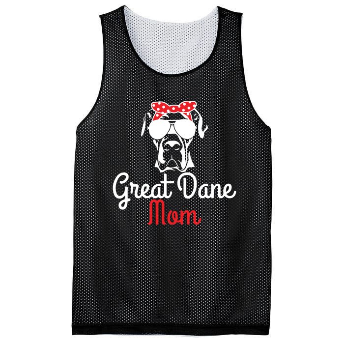 Great Dane Mom Vintage Funny Cute Dog Great Dane Mama Mesh Reversible Basketball Jersey Tank