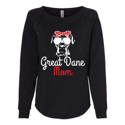 Great Dane Mom Vintage Funny Cute Dog Great Dane Mama Womens California Wash Sweatshirt