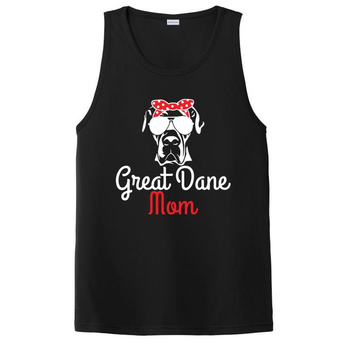 Great Dane Mom Vintage Funny Cute Dog Great Dane Mama PosiCharge Competitor Tank