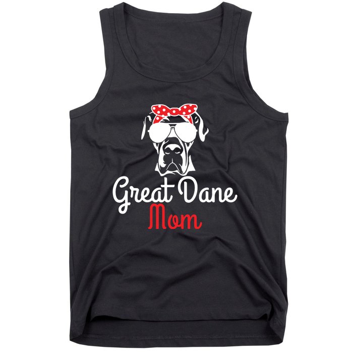 Great Dane Mom Vintage Funny Cute Dog Great Dane Mama Tank Top