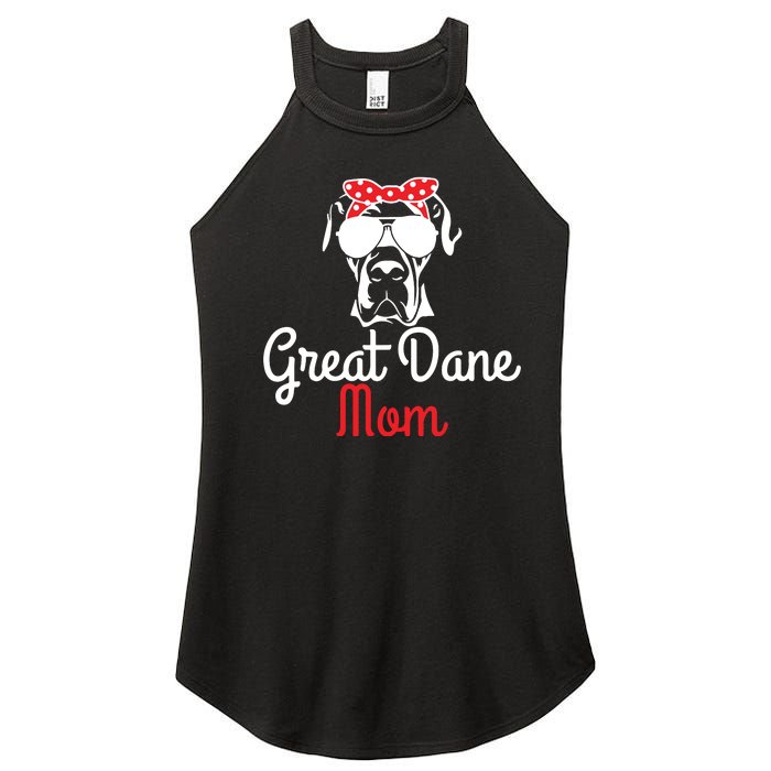 Great Dane Mom Vintage Funny Cute Dog Great Dane Mama Women's Perfect Tri Rocker Tank