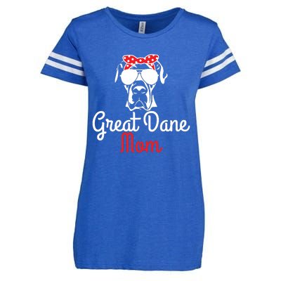 Great Dane Mom Vintage Funny Cute Dog Great Dane Mama Enza Ladies Jersey Football T-Shirt