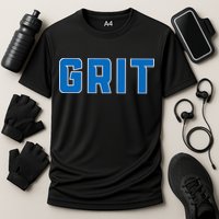 Grit Detroit Michigan Blue And White Performance Shirt