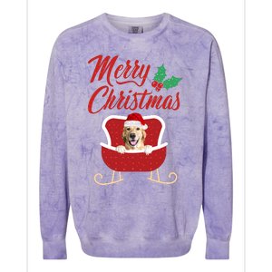 GoldenRetriever Dog Merry Christmas Design For The Holiday Season! Colorblast Crewneck Sweatshirt