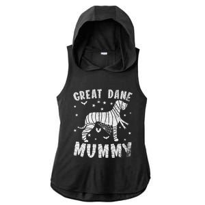 Great Dane Mummy Great Gift Halloween Meaningful Gift Ladies PosiCharge Tri-Blend Wicking Draft Hoodie Tank