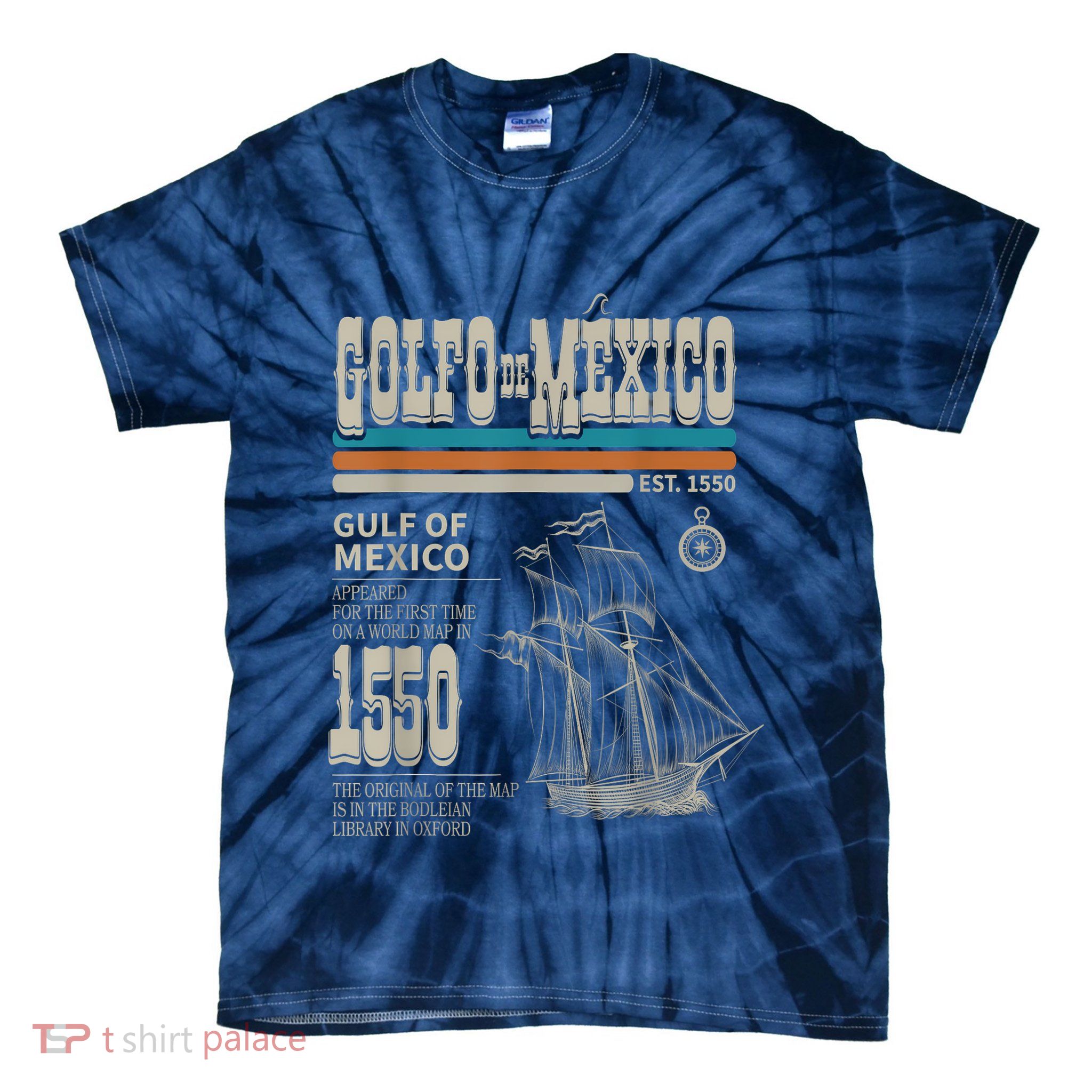 Golfo De MéXico Est 1550 Origin Gulf Of Mexico Tie-Dye T-Shirt