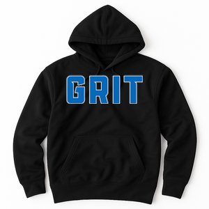 Grit Detroit Michigan Blue And White Hoodie