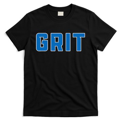 Grit Detroit Michigan Blue And White T-Shirt