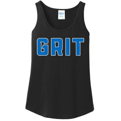 Grit Detroit Michigan Blue And White Ladies Essential Tank