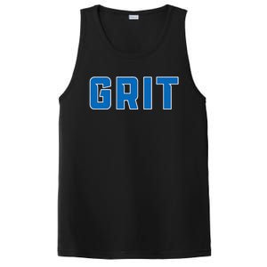 Grit Detroit Michigan Blue And White PosiCharge Competitor Tank