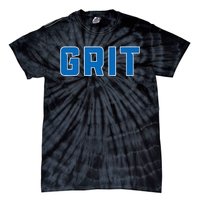 Grit Detroit Michigan Blue And White Tie-Dye T-Shirt