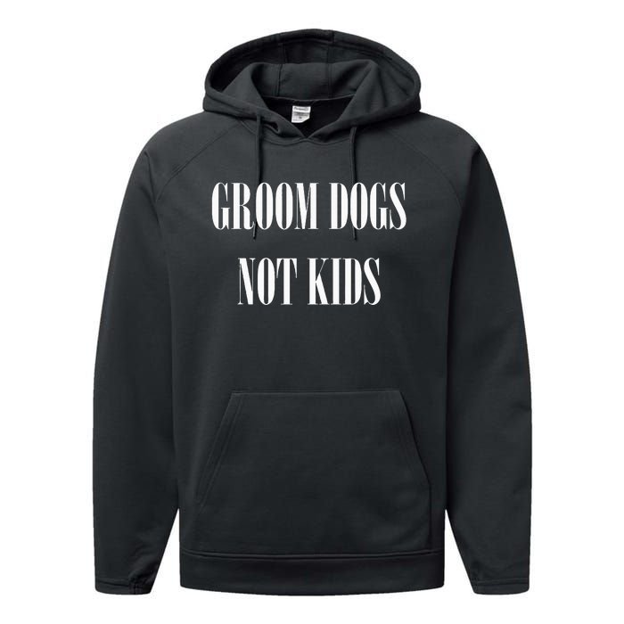 Groom Dogs Not Funny Dog Groomer Pet Performance Fleece Hoodie