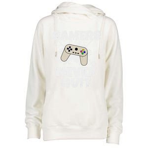 Gamers Do Not Quit Gaming Funny Video Gamer Cool Graphic Gift Womens Funnel Neck Pullover Hood