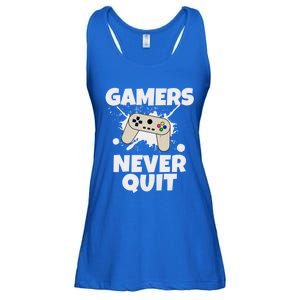 Gamers Do Not Quit Gaming Funny Video Gamer Cool Graphic Gift Ladies Essential Flowy Tank