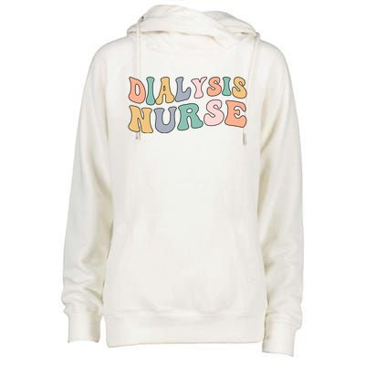 Groovy Dialysis Nurse Dialysis Nursing Gift Womens Funnel Neck Pullover Hood