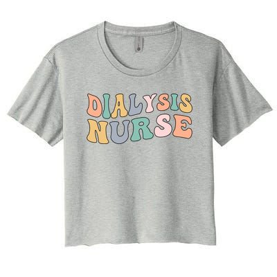 Groovy Dialysis Nurse Dialysis Nursing Gift Women's Crop Top Tee