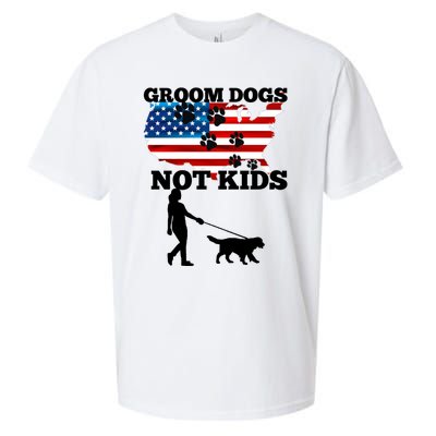 Groom Dogs Not Kids Funny Dogs Cute Meme  Sueded Cloud Jersey T-Shirt