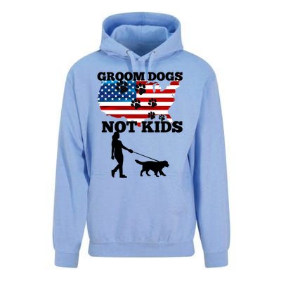 Groom Dogs Not Kids Funny Dogs Cute Meme  Unisex Surf Hoodie