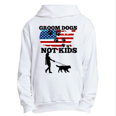 Groom Dogs Not Kids Funny Dogs Cute Meme  Urban Pullover Hoodie