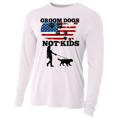 Groom Dogs Not Kids Funny Dogs Cute Meme  Cooling Performance Long Sleeve Crew