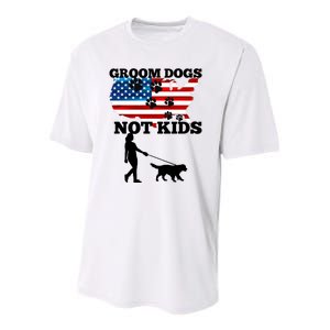 Groom Dogs Not Kids Funny Dogs Cute Meme  Youth Performance Sprint T-Shirt