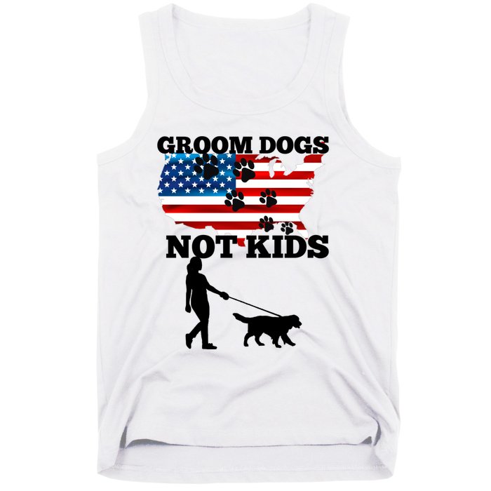 Groom Dogs Not Kids Funny Dogs Cute Meme  Tank Top