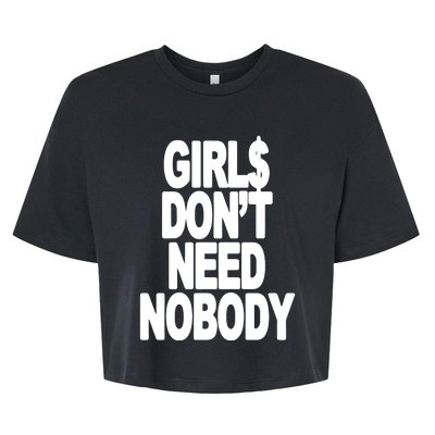 Girl$ DonT Need Nobody Blur Bella+Canvas Jersey Crop Tee