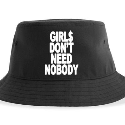 Girl$ DonT Need Nobody Blur Sustainable Bucket Hat