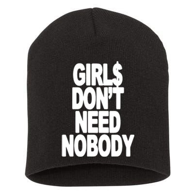 Girl$ DonT Need Nobody Blur Short Acrylic Beanie